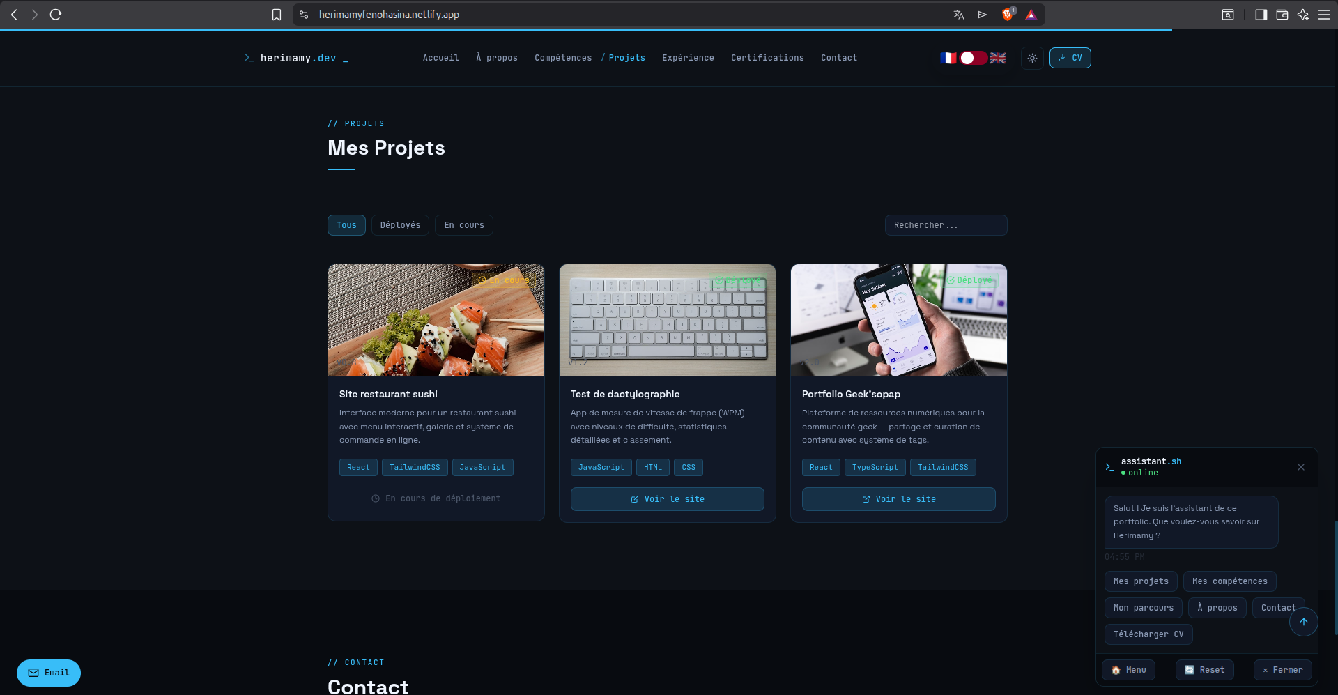 Développement de site web ou mobile
